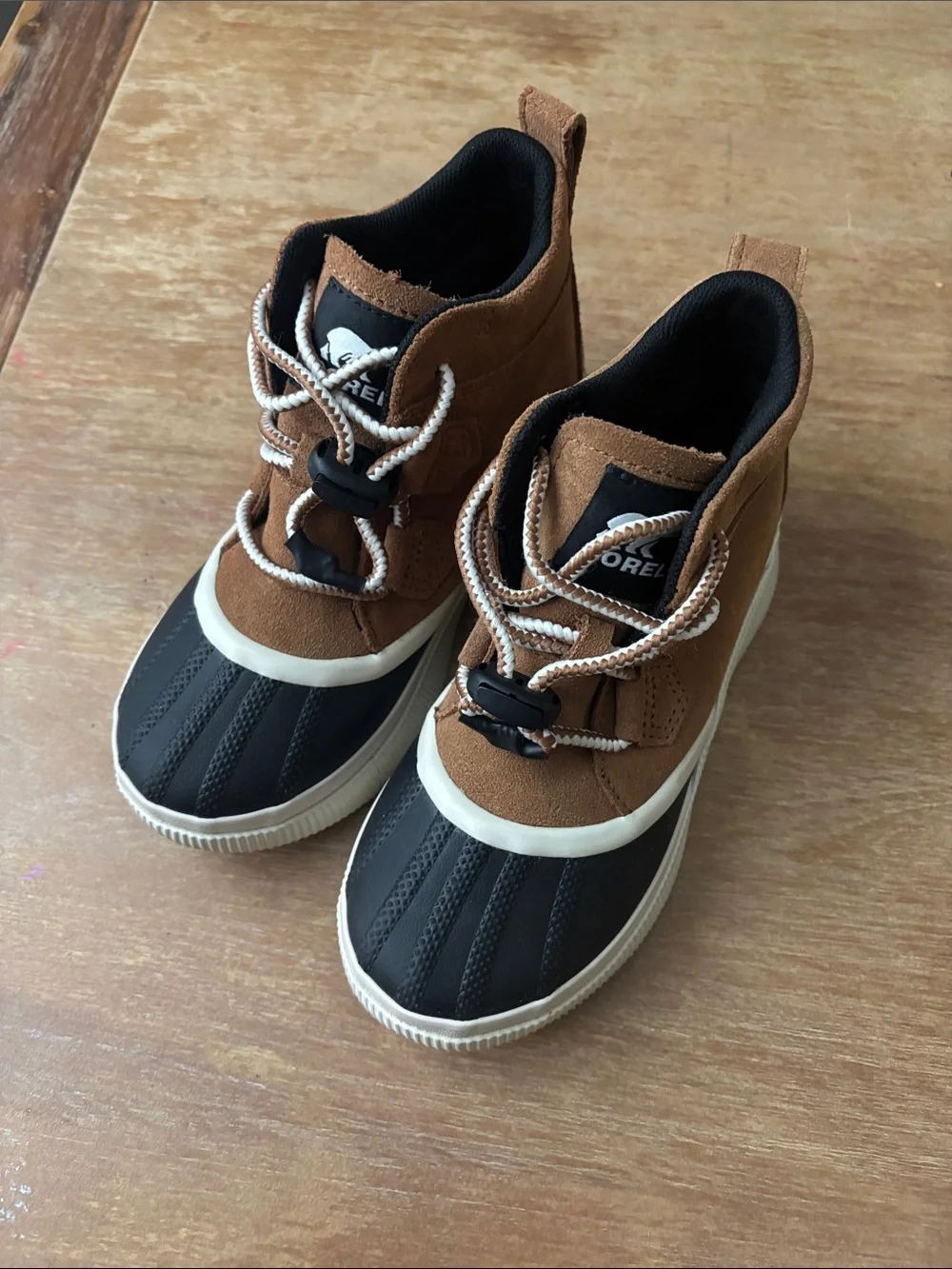 Sorel Kids Brown and Black Waterproof Boots